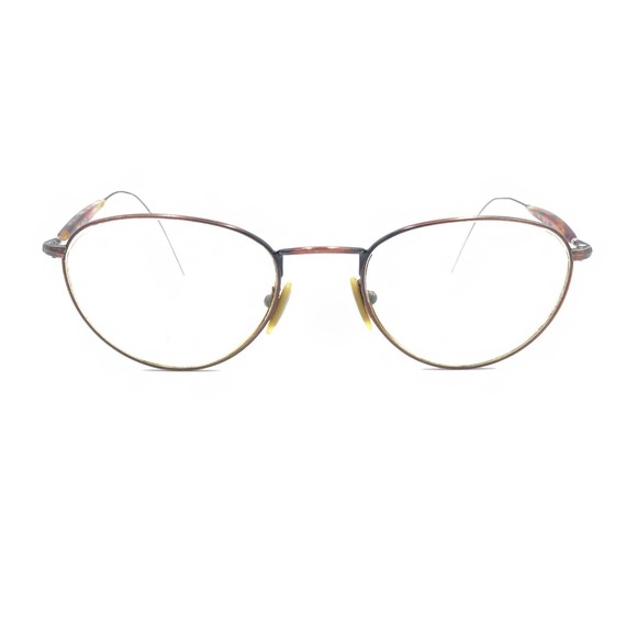 Gucci GG 1341 DR7 Brown Multicolor Metal Round Eyeglasses Frames 52-20 145 Italy - Picture 6 of 12